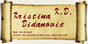 Kristina Didanović vizit kartica